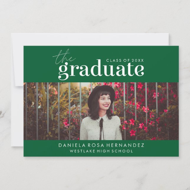 THE BOLD GRADUATE | PHOTO GRADUATION INVITATION (Front)