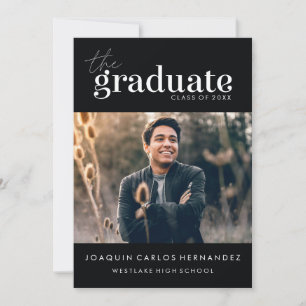 THE BOLD GRADUATE   PHOTO GRADUATION INVITATION