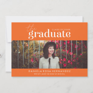 THE BOLD GRADUATE PHOTO GRADUATION INVITATION