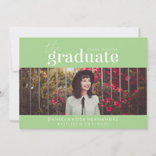 THE BOLD GRADUATE   PHOTO GRADUATION INVITATION