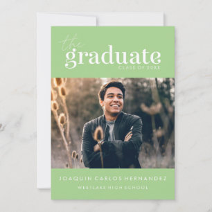 THE BOLD GRADUATE PHOTO GRADUATION INVITATION