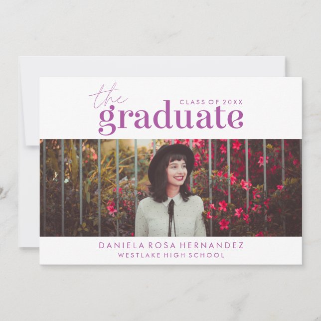 THE BOLD GRADUATE | PHOTO GRADUATION INVITATION (Front)