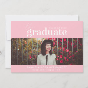 THE BOLD GRADUATE PHOTO GRADUATION INVITATION