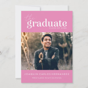 THE BOLD GRADUATE   PHOTO GRADUATION INVITATION