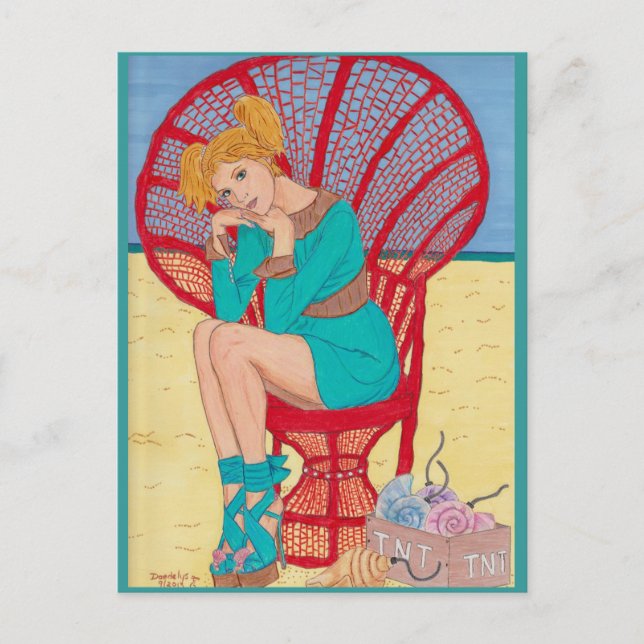 "The Bombshell" by Daedelys Postcard (Front)
