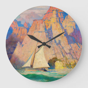 The Bonadventure by Newell Convers Wyeth Large Clock