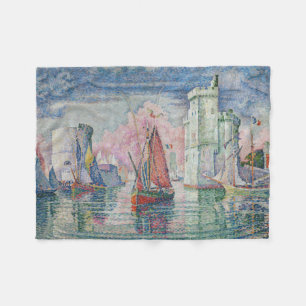 The Bonaventure Pine, Oil Painting, Paul Signac Fleece Blanket