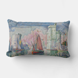 The Bonaventure Pine, Oil Painting, Paul Signac Lumbar Cushion