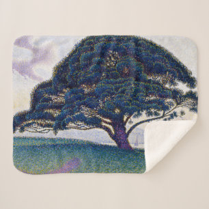 The Bonaventure Pine, Oil Painting, Paul Signac Sherpa Blanket
