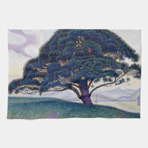 The Bonaventure Pine, Oil Painting, Paul Signac Tea Towel
