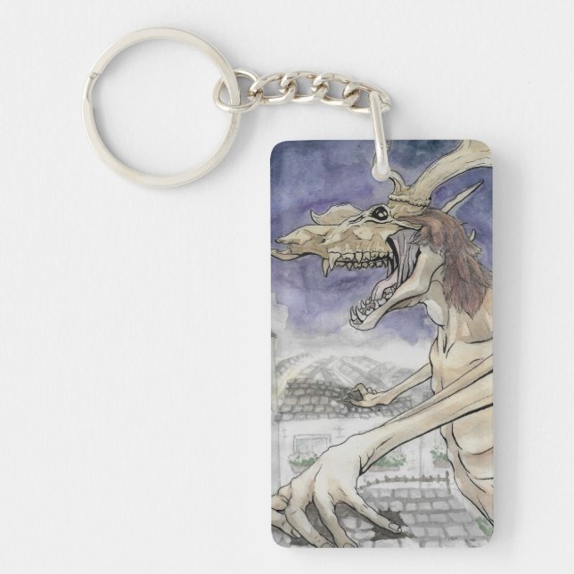 The Bone Wendigo Key Ring (Front)