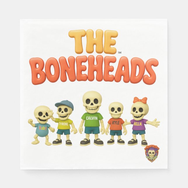 The Boneheads™ Bones Academy™ Napkin (Front)
