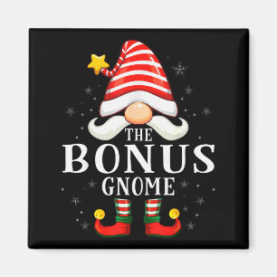 The Bonus Gnome Christmas Group Family Pajama Magnet