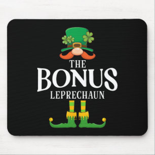 The Bonus Leprechaun St Patricks Day Matching Mouse Pad