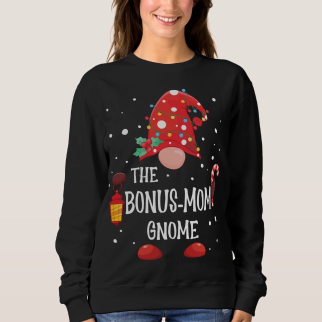 The Bonus Mum Gnome Matching Family Christmas Gnom Sweatshirt (Front)