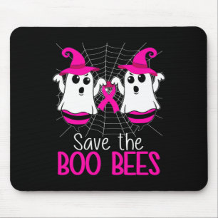The Boo Bees Breast Cancer Awareness Halloween Mouse Pad