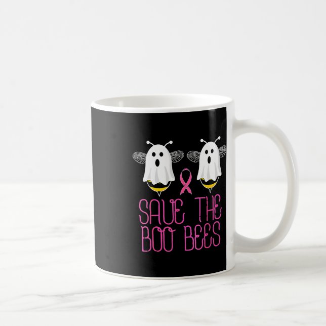 The Boo Bees Breast Cancer Halloween  Coffee Mug (Right)