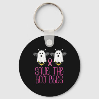 The Boo Bees Breast Cancer Halloween  Key Ring