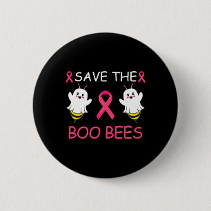 The Boo Bees Halloween Fun Breast Cancer Awareness 6 Cm Round Badge