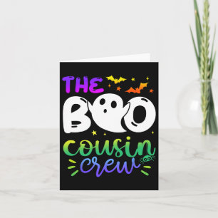 The Boo Cousin Crew Halloween Ghost Trick Treat Sq Card
