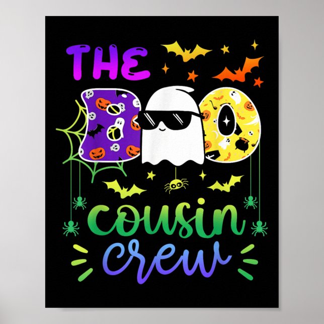 The Boo Cousin Crew Halloween Ghost Trick Treat Sq Poster (Front)