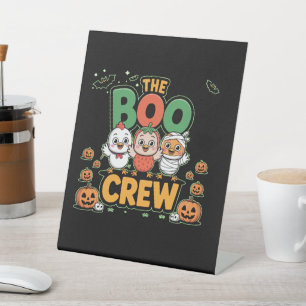 The Boo Crew Chicken Lover Halloween Funny Costume Pedestal Sign