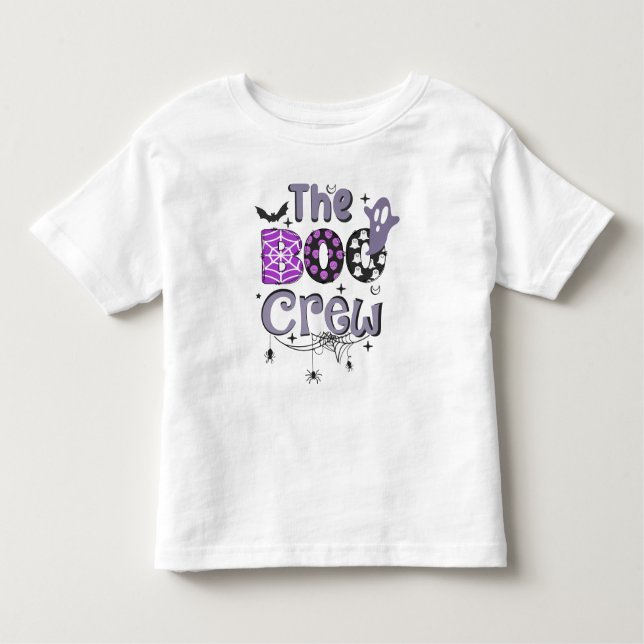 The Boo Crew Family Ghost Spider Halloween Black Toddler T-Shirt (Front)