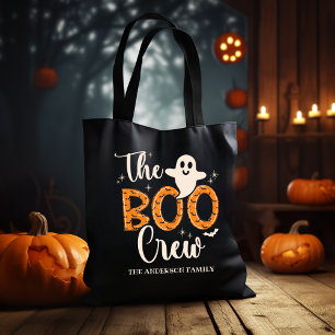 The Boo Crew Family Name Halloween Tote Bag