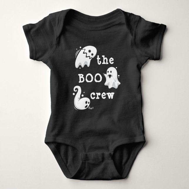 The Boo Crew Ghosts | Halloween Baby Bodysuit (Front)