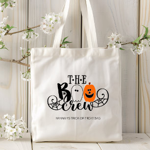The Boo Crew Halloween Ghost Pumpkin Personalised Tote Bag