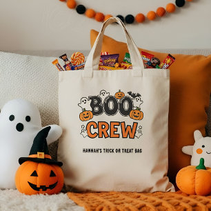 The Boo Crew Halloween Ghost Pumpkin Personalized  Tote Bag