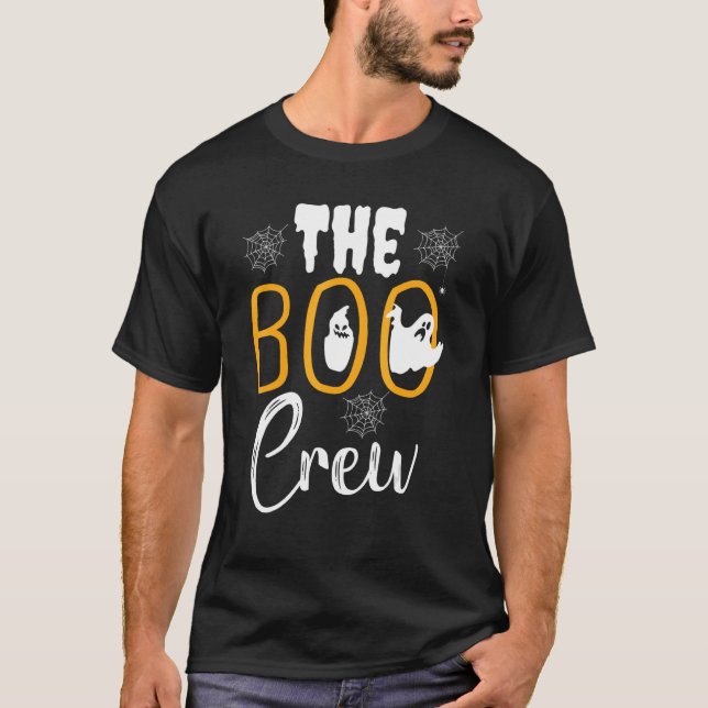 The Boo Crew  Halloween Ghosts Trick or Treat T-Shirt (Front)