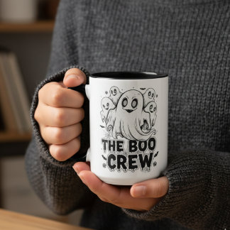 The Boo Crew Halloween Mug – Cute Spooky Ghost Cof