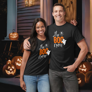 The Boo Crew Orange and Black Halloween Family T-Shirt