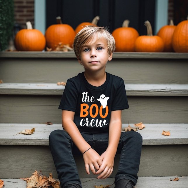 The Boo Crew Orange Halloween Family Matching Kids T-Shirt (Creator Uploaded)