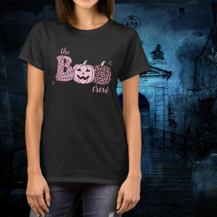 The Boo Crew Pink Pumpkin Animal Print T-Shirt