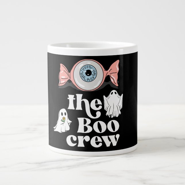 The Boo Crew | Spooktacular Halloween Squad Large Coffee Mug (Front)