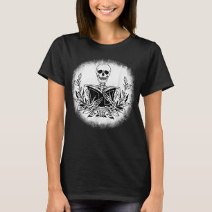 The Book Bookworm Reader Skeleton Reading Book T-S T-Shirt