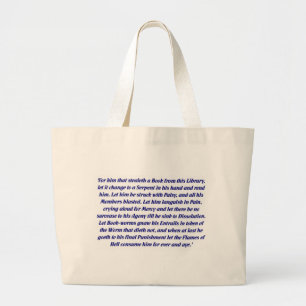 The Book Curse Large Tote Bag