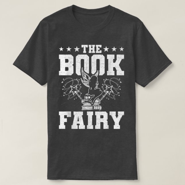 The Book Fairy Book Lovers Reading  T-Shirt (Design Front)