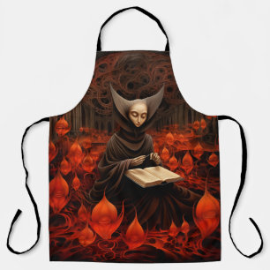 The Book Healer - Surrealistic Art Apron