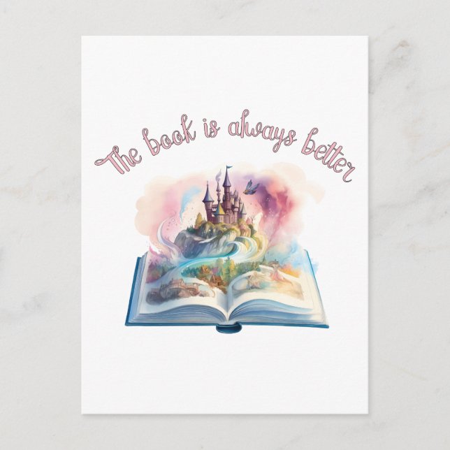 The book is always better postcard (Front)