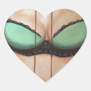 The Book Of Bras Heart Sticker