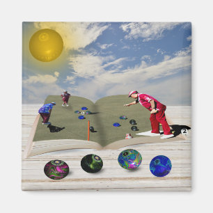 The Book Of Lawn Bowls Popout Art, Fridge Magnet
