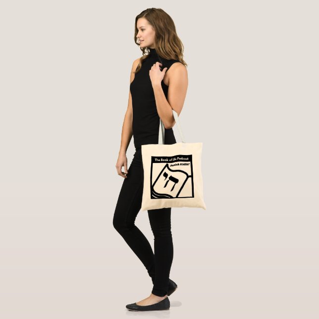 The Book of Life Podcast logo tote bag (Front (Model))