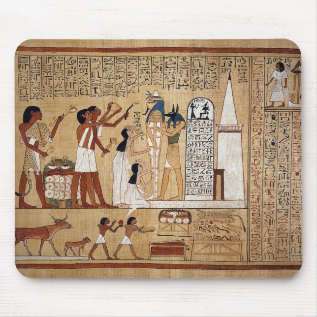 The book of the dead where Anubis is depicted Mouse Pad (Front)