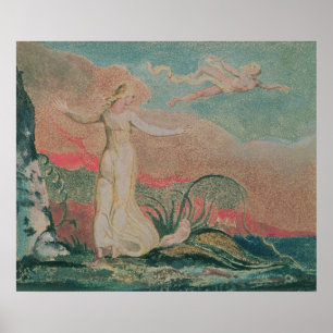 The Book of Thel; Plate 4 Thel in the Vale of Poster