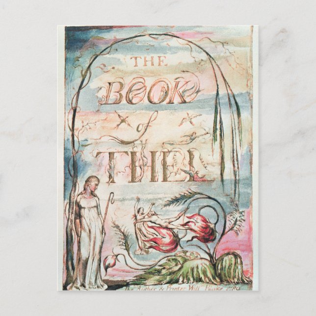 The Book of Thel; Title Page, 1789 Postcard (Front)