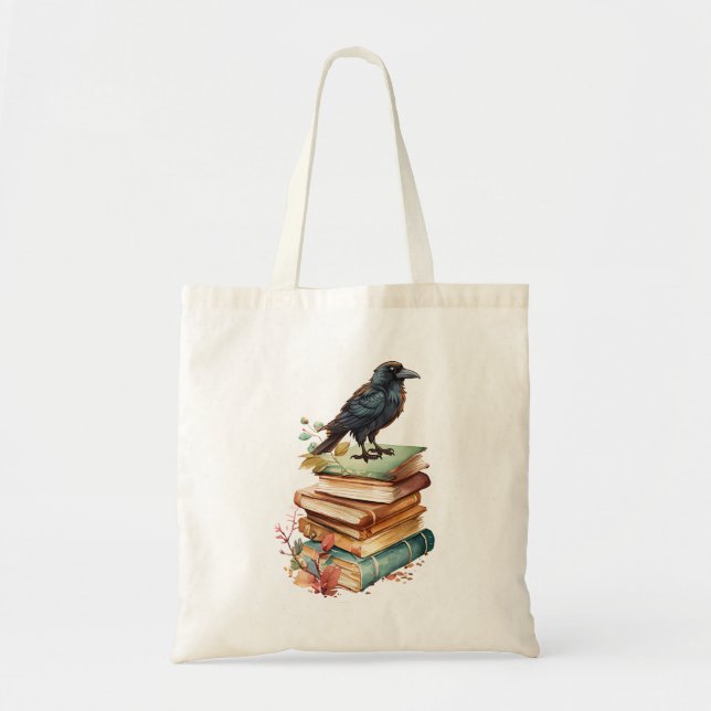 The Book Raven Tote Bag (Front)