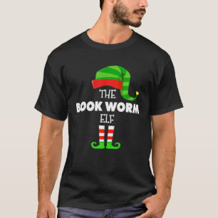 The BOOK WORM ELF Group Matching Family Christmas T-Shirt